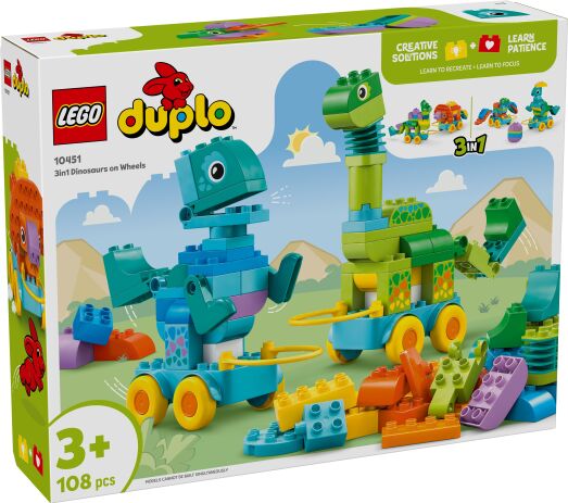 LEGO 10451 - 3in1 Dinosaurs On Wheels - 401958010451 - crystallotus.eu
