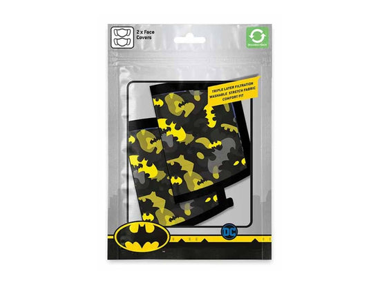 Batman Face Masks 2-Pack Camo Yellow