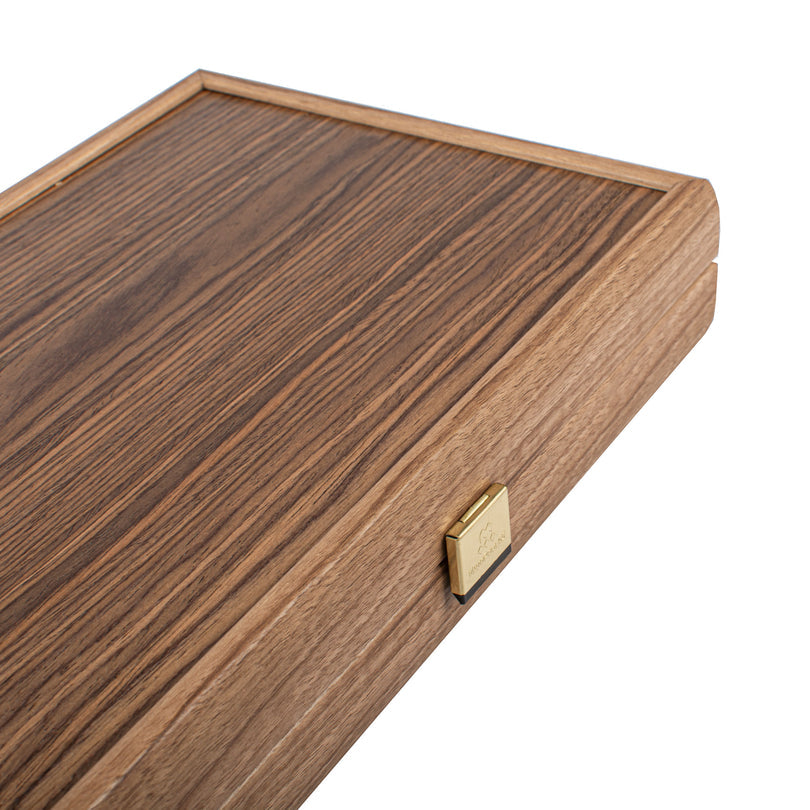 Premium Handcrafted Walnut with Green Oak Backgammon Set 48x60cm (by Manopoulos)