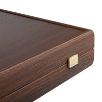 Premium Handcrafted Wenge with Walnut Burl Backgammon Set 48x60cm (by Manopoulos)