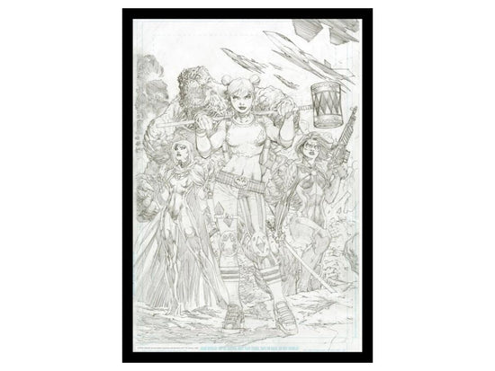 DC Comics Art Print Harley Quinn Comic Book Art Print 42 x 30 cm