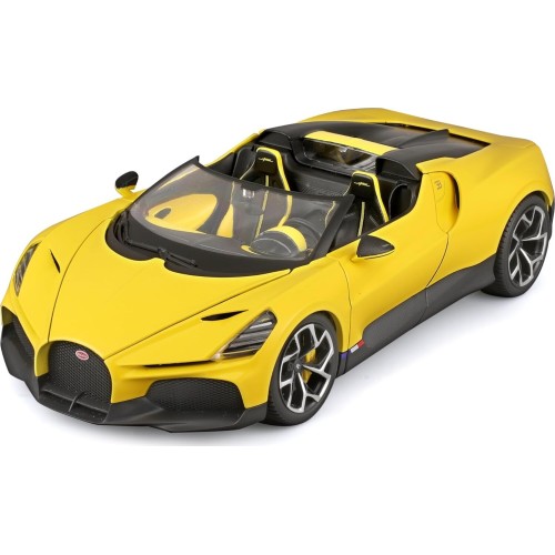 Bburago 1:18 Bugatti Mistral (2022) Yellow - 4893993110513 - crystallotus.eu