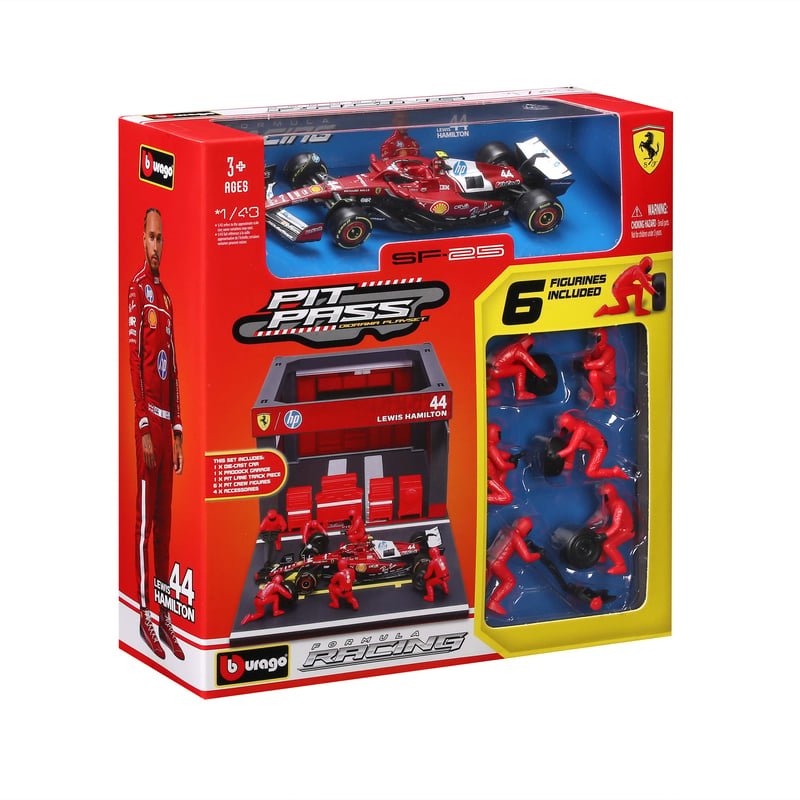 Bburago 1:43 F1 Pit Pass - Ferrari SF25 2025 (