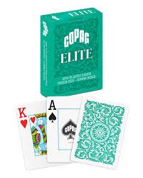 Copag - Elite 100% Plastic Poker Jumbo Index Playing Cards (Green Color) - X002XTTUK3 - Crystal Lotus
