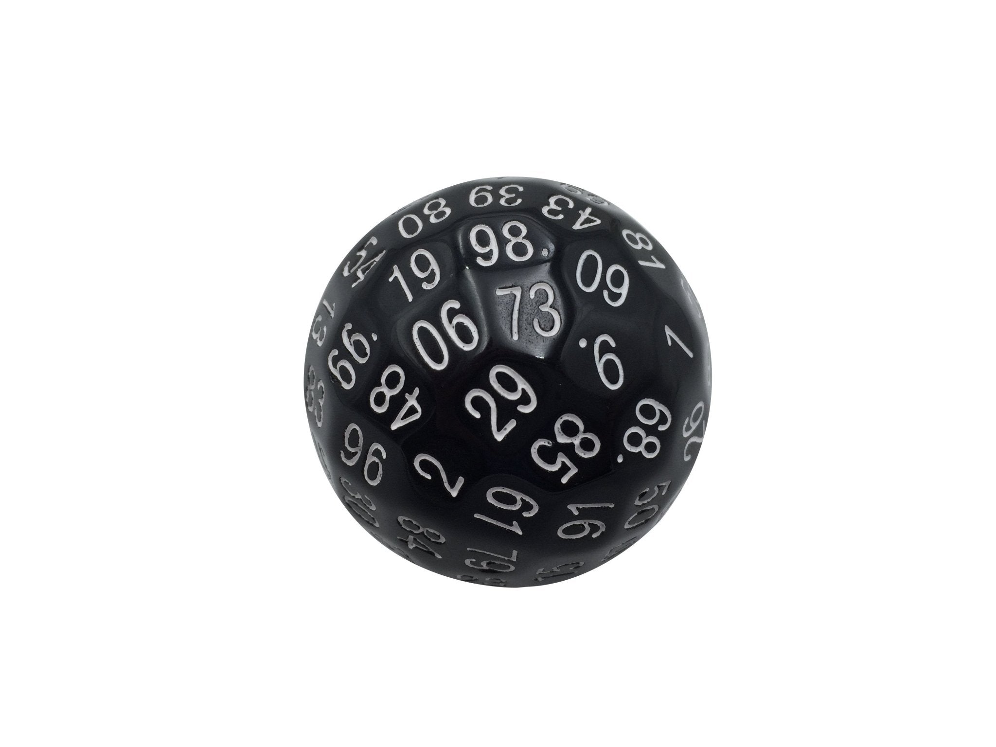 Dice - Up D100 Dice - Black with White Numbers - 0824228707493 - Crystal Lotus