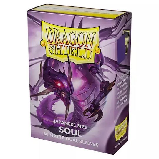 Dragon Shield Dual Matte Japanese Size Sleeves - Metallic Purple / Soul (60 Sleeves) - 5706569151621 - Crystal Lotus