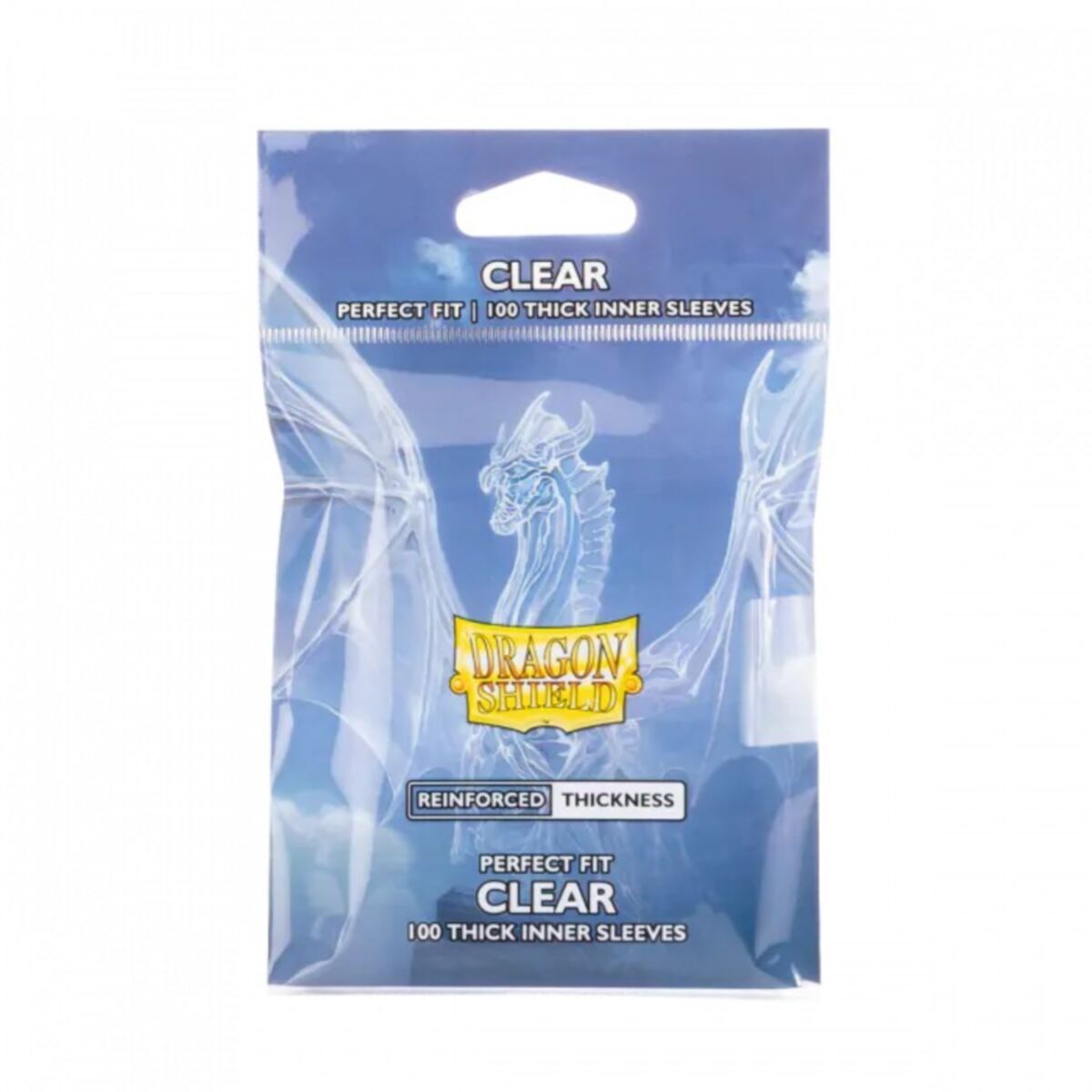 Dragon Shield Sleeves Standard Size - Clear Perfect Fit Thick Inner (100pcs) - 5706569130046 - Crystal Lotus