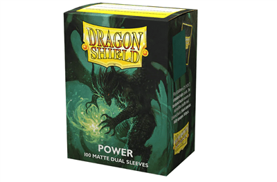 Dragon Shield Standard Size Dual Matte Sleeves - Metallic Green / Power (100 Sleeves) - 5706569150631 - Crystal Lotus