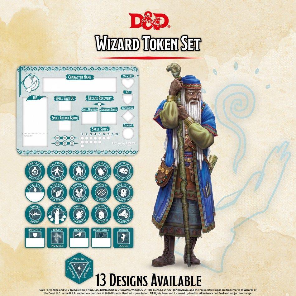 Dungeons & Dragons 5th Edition - Wizard Token Set - 9420020251076 - CrystalLotus.eu