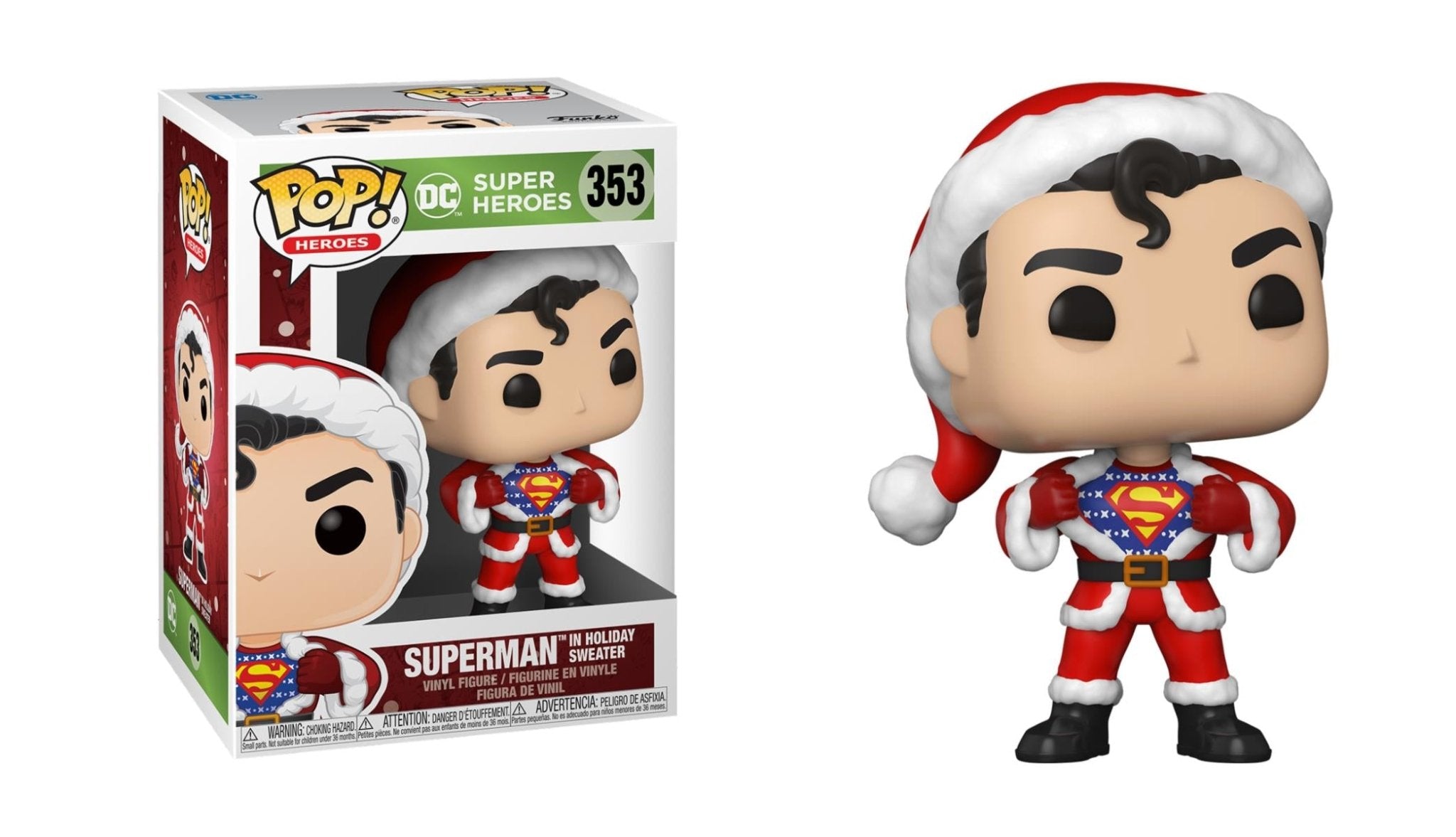 Funko POP! DC Heroes: Holiday - Superman in Holiday Sweater