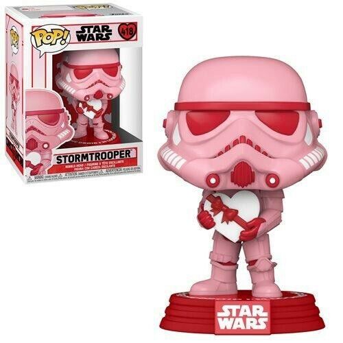 Funko Pop! Star Wars: Valentines – Stormtrooper with Heart, Vinyl Bobble - Head Figure