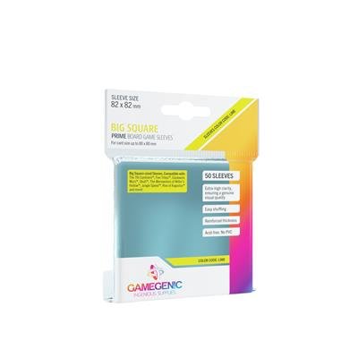 Gamegenic - Prime Big SquareSized Sleeves 82 x 82 mm - Clear (50 Sleeves) - 4251715402733 - CrystalLotus.eu