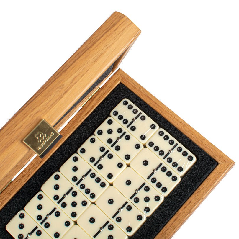 Handcrafted Luxury Domino Set in Walnut Replica Wooden Case (by Manopoulos) - 5250000000031 - Crystal Lotus