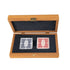 Luxury Plastic - Coated Playing Cards in Walnut Wooden Case 24 x 17cm (by Manopoulos) - 5250000000044 - Crystal Lotus