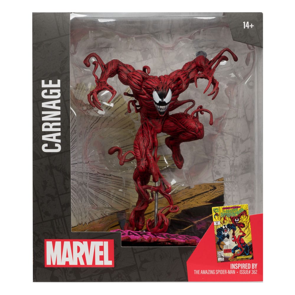 Marvel Collection PVC Statue 1/10 Carnage (The Amazing Spider - Man 362) 18 cm - 787926148084 - Crystal Lotus
