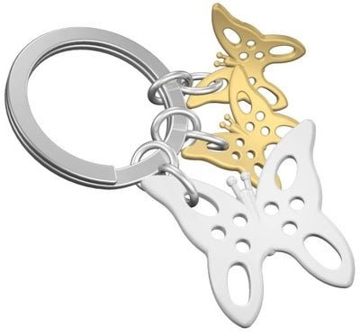 Metalmorphose Keychain - MTM079 - 02 - Butterfly Key Ring - 5404006036622 - Crystal Lotus