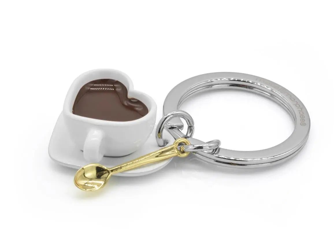 Metalmorphose Keychain - MTM216 - 01 - Love Coffee Key Ring - 5404006049790 - Crystal Lotus