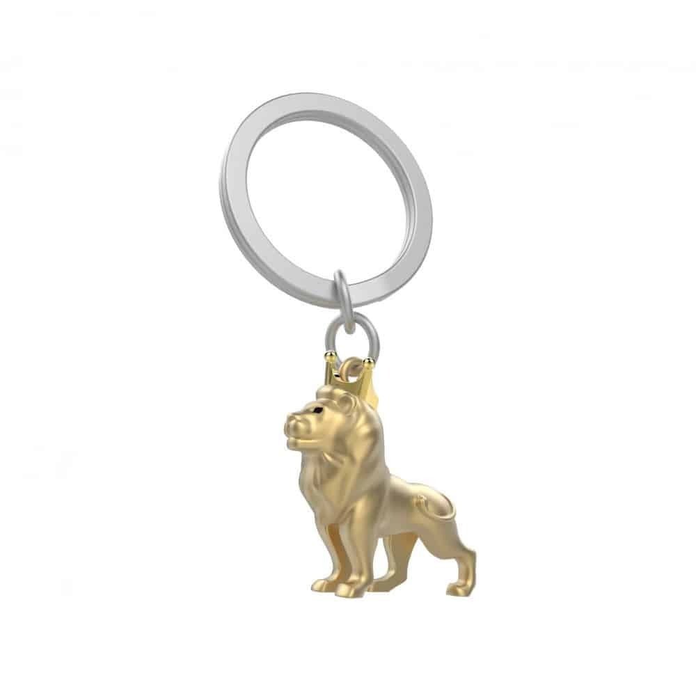 Metalmorphose Keychain - MTM275 - 01 - Lion & Crown Key Ring - 5404006047796 - Crystal Lotus