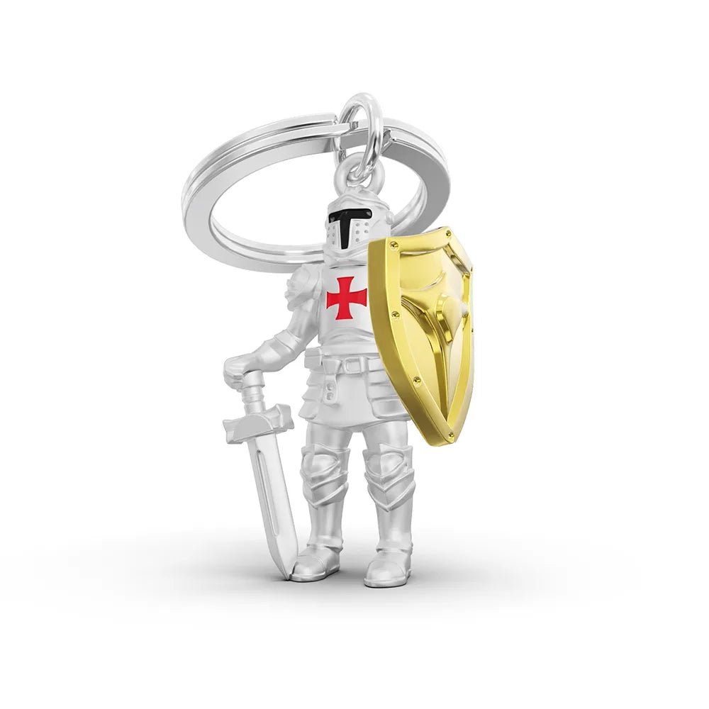 Metalmorphose Keychain - MTM344 - 01 - Knight with Sword & Shield Key Ring - 5404006065820 - Crystal Lotus