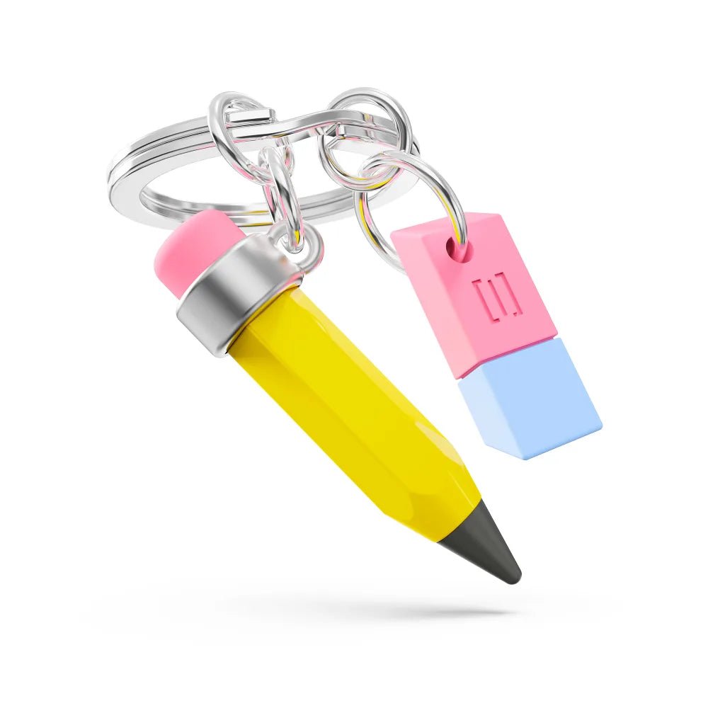 Metalmorphose Keychain - MTM380 - 01 - ‘Thank You Teacher Collection’ - Pencil & Eraser - 5404006068067 - Crystal Lotus