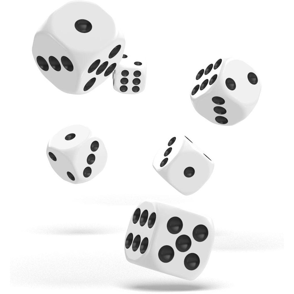 Oakie Doakie Dice D6 Dice 16 mm Solid - White (12) - 4056133700733 - CrystalLotus.eu