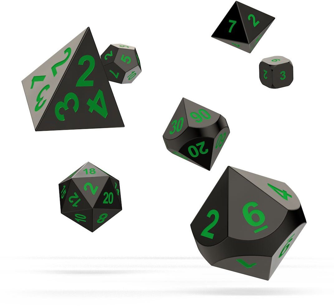 Oakie Doakie Dice RPG Set Metal Dice - Matrix (7) - 4056133701556 - CrystalLotus.eu
