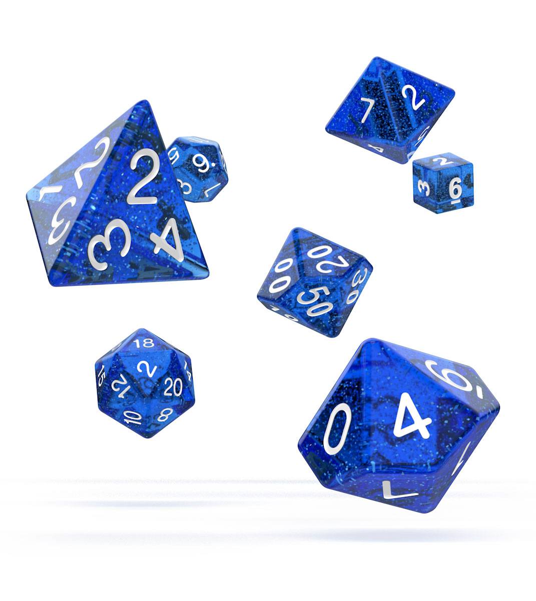 Oakie Doakie Dice RPG Set Speckled - Blue (7) - 4056133701143 - CrystalLotus.eu