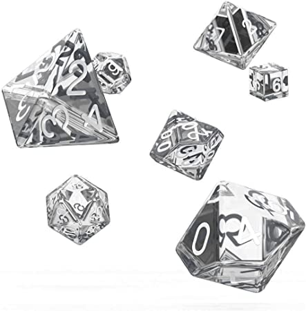 Oakie Doakie Dice RPG Set Translucent - Clear (7) - 4056133701112 - CrystalLotus.eu