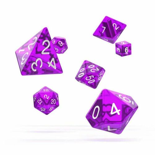 Oakie Doakie Dice RPG Set Translucent - Purple (7) - 4056133701099 - CrystalLotus.eu