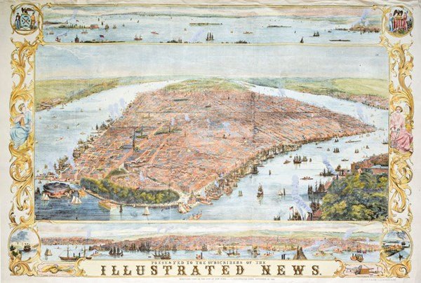 Piatnik (542947) - "New York Map, 1853" - 1000 pieces puzzle - 9001890542947 - CrystalLotus.eu