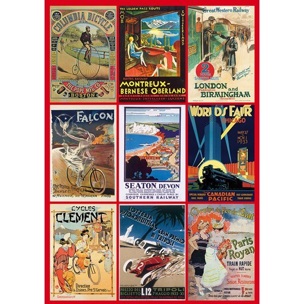 Piatnik (547546) - "Vintage Transport Posters" - 1000 pieces puzzle - 9001890547546 - CrystalLotus.eu