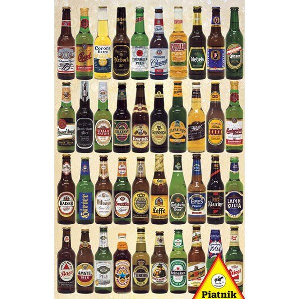Piatnik (562549) - "Beer Bottles" - 1000 pieces puzzle - 9001890562549 - CrystalLotus.eu