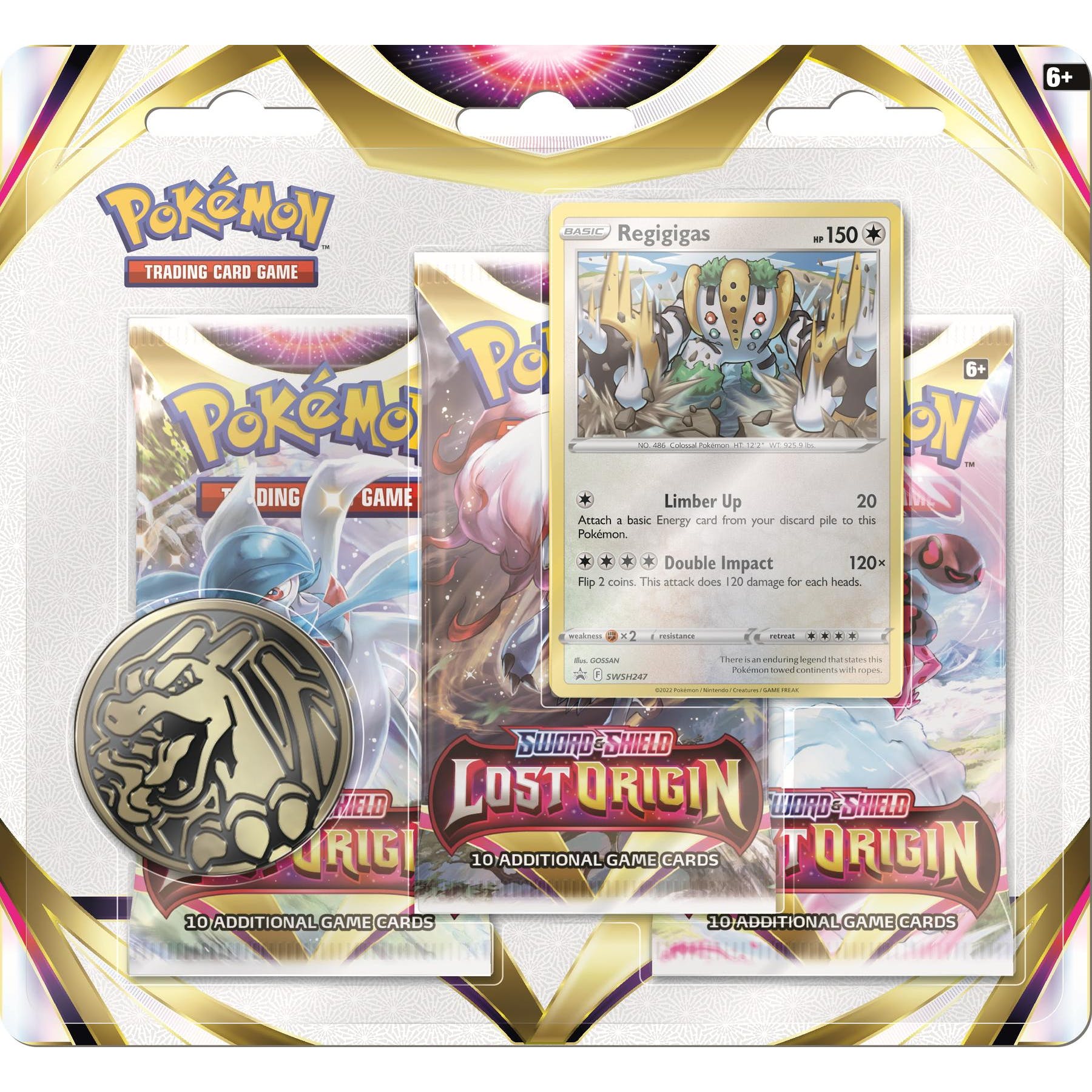 Pokemon - Sword & Shield 11 Lost Origin 3 - pack Blister - Regigigas - 820650870606 - CrystalLotus.eu