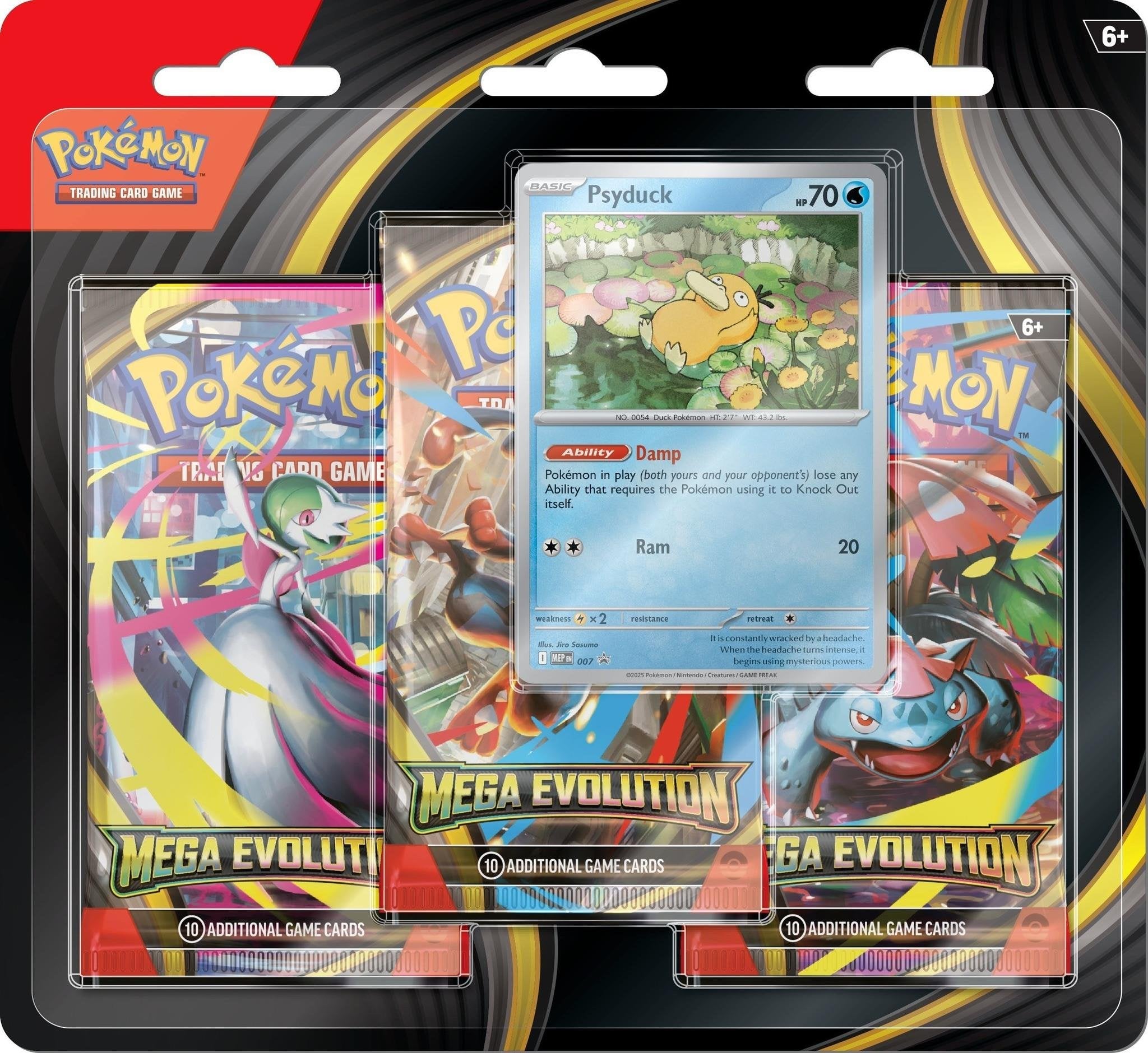 Pokemon TCG: Mega Evolution 3 - Booster Blister (Psyduck) - 0196214115101 - Crystal Lotus