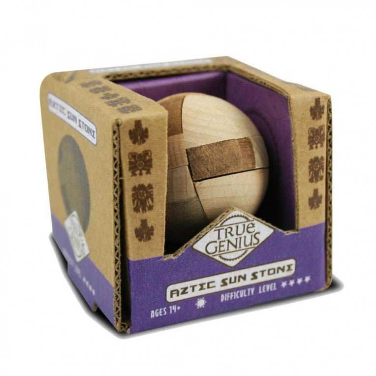 Project Genius - Brain Teaser True Genius: Mini Puzzle Aztec Sun Stone - 852425006293 - Crystal Lotus