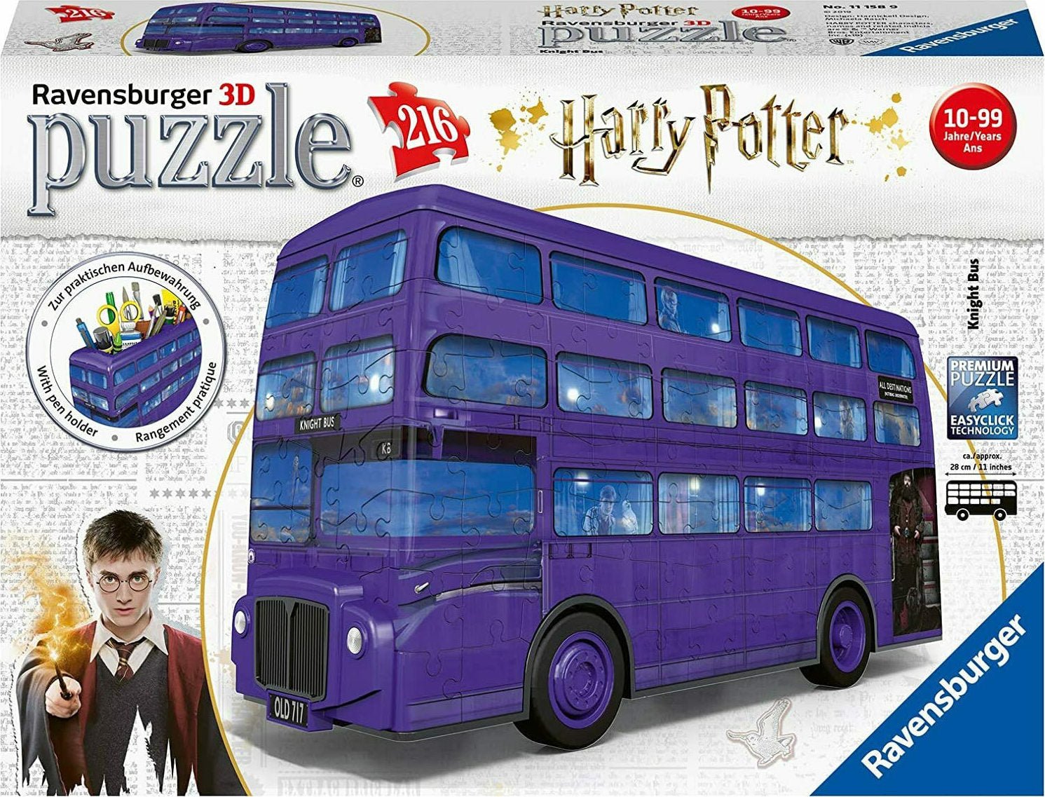 Ravensburger (11158) "Harry Potter, Magicobus" - 216 pieces puzzle - 4005556111589 - CrystalLotus.eu