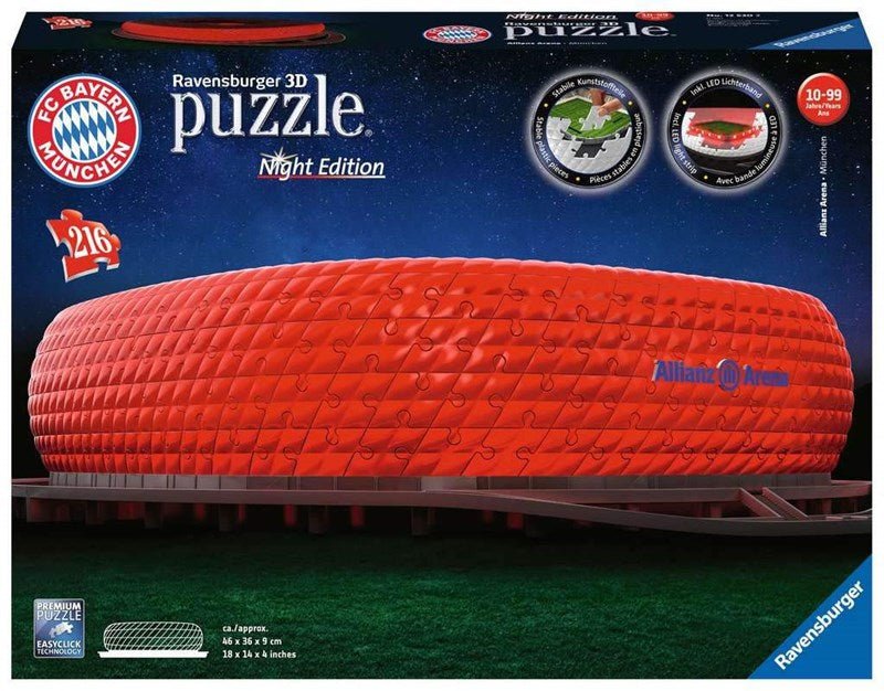 Ravensburger (12530) "Alliance Arena FC Bayern München" - 216 pieces puzzle - 4005556125302 - CrystalLotus.eu