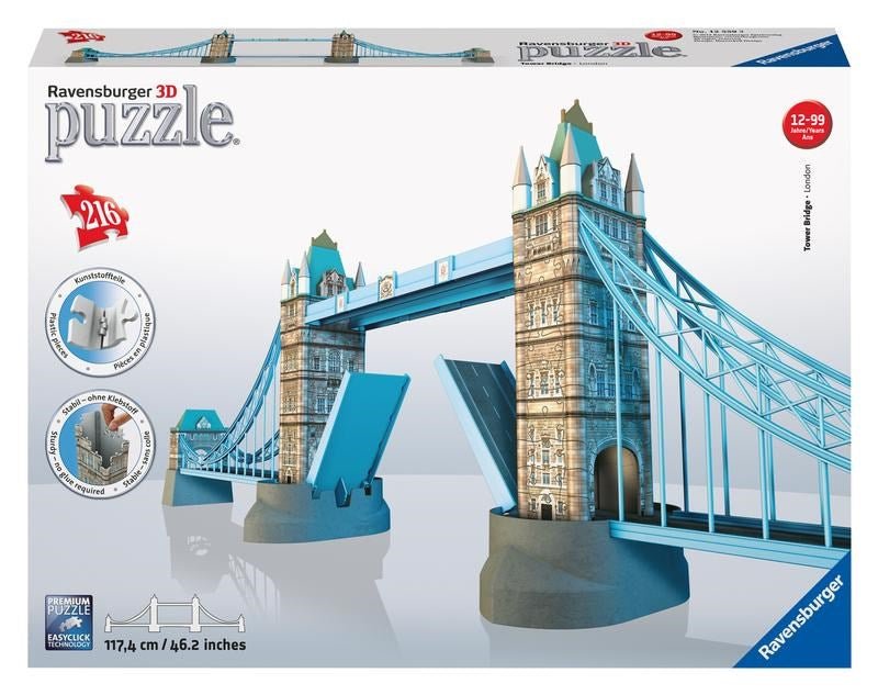 Ravensburger (12559) "Tower Bridge, London" - 216 pieces puzzle - 4005556125593 - CrystalLotus.eu