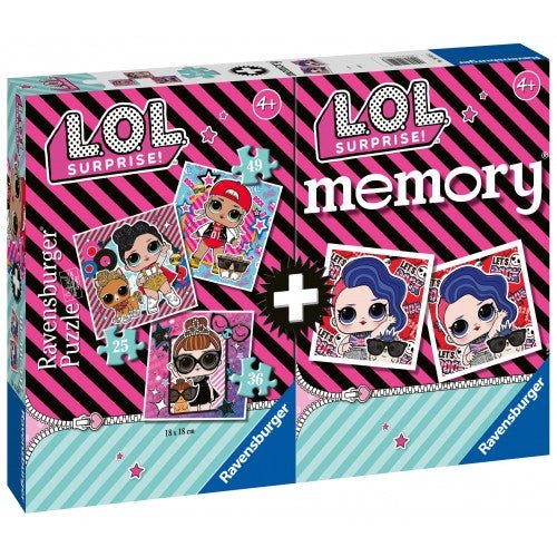 Ravensburger (20549) Memory & 3 Puzzles LOL Surprise - 4005556205493 - CrystalLotus.eu