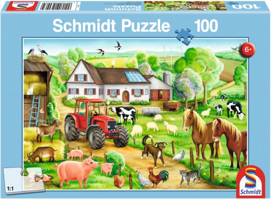 Schmidt 56003 Merry Farmyard 100 pcs - 4001504560034 - CrystalLotus.eu