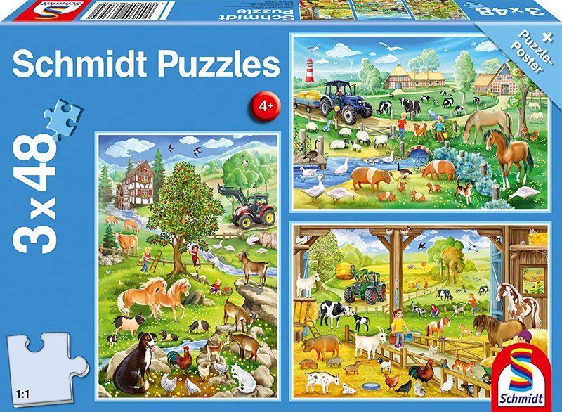 Schmidt 56353 Farmyard 3x48 pcs - 4001504563530 - CrystalLotus.eu