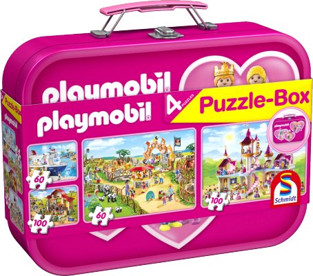 Schmidt 56498 Playmobil Puzzle - Box pink 2x60 2x100 pcs - 4001504564988 - CrystalLotus.eu