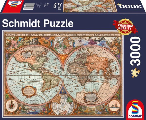Schmidt Spiele 58328 "Antique World Map" 3000 pcs - 4001504583286 - CrystalLotus.eu