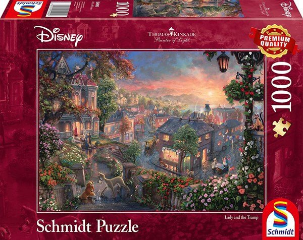 Schmidt Spiele 59490 Thomas Kinkade: "Disney Lady and the Tramp" 1000 pcs - 4001504594909 - CrystalLotus.eu