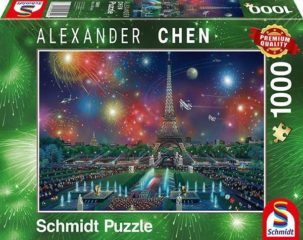 Schmidt Spiele 59651 Alexander Chen: "Fireworks at the Eiffel Tower" 1000 pcs - 4001504596514 - CrystalLotus.eu
