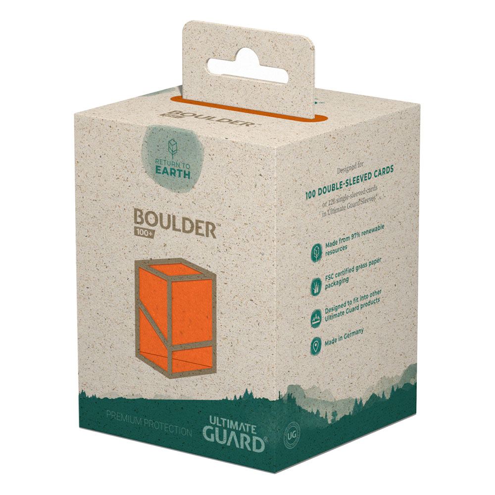 Ultimate Guard Return To Earth Boulder Deck Case 100+ Standard Size Orange - 4056133021081 - CrystalLotus.eu