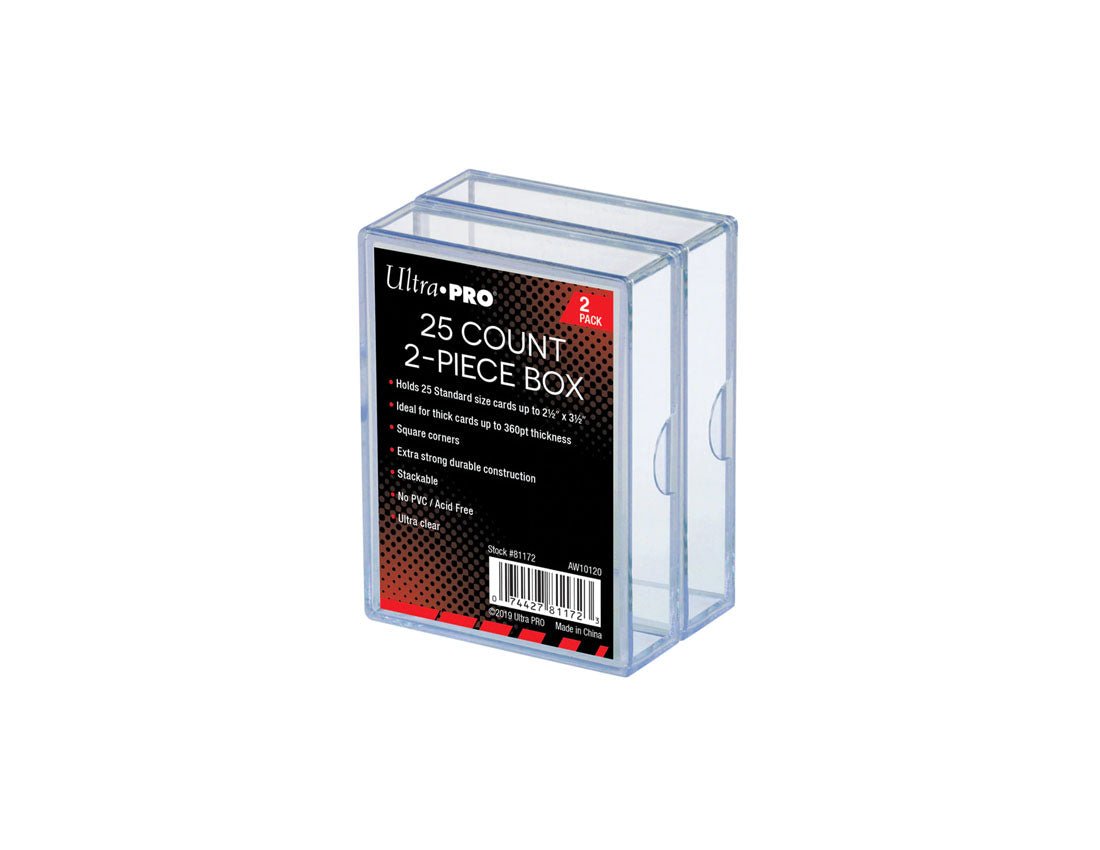 Ultra-Pro 2-Piece 25 Count Clear Card Storage Box, 2 Pack - 074427811723 - Crystal Lotus