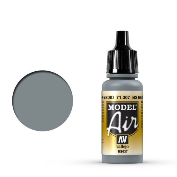 Vallejo 17ml Model Air - BS Medium Sea Grey