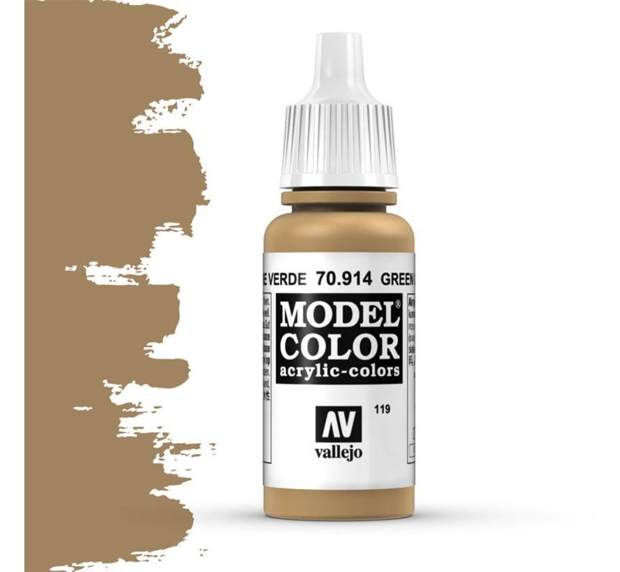 Vallejo 17ml Model Color - Green Ochre