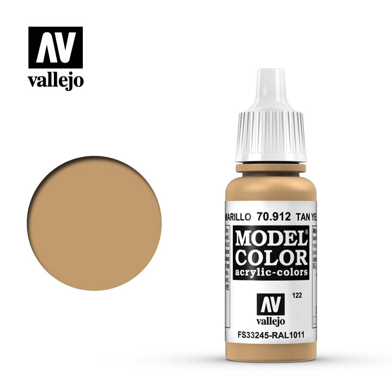 Vallejo 17ml Model Color - Tan Yellow
